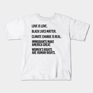 Love is Love and Black Lives Matter Kids T-Shirt